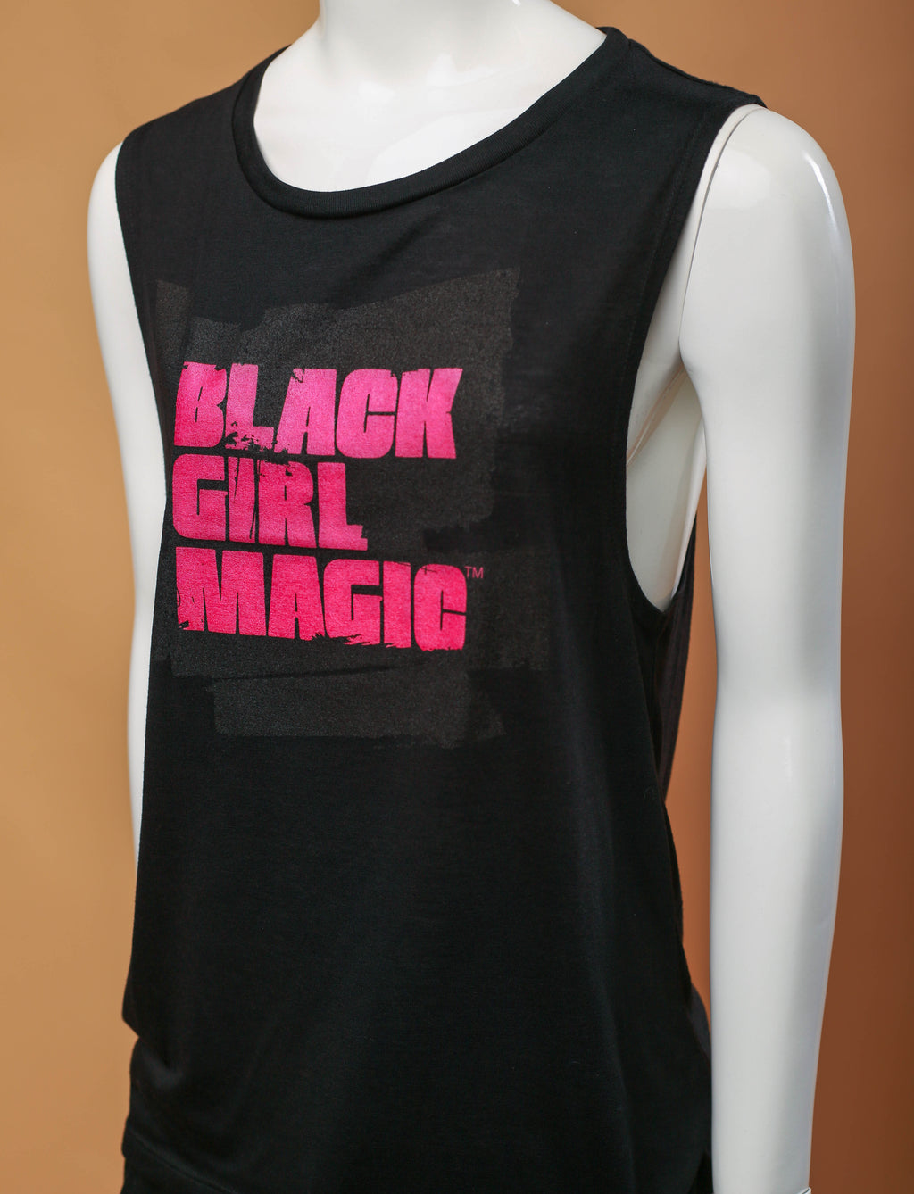 Black Girls Magic Pink Logo  "Black" Sleeveless Women Tee