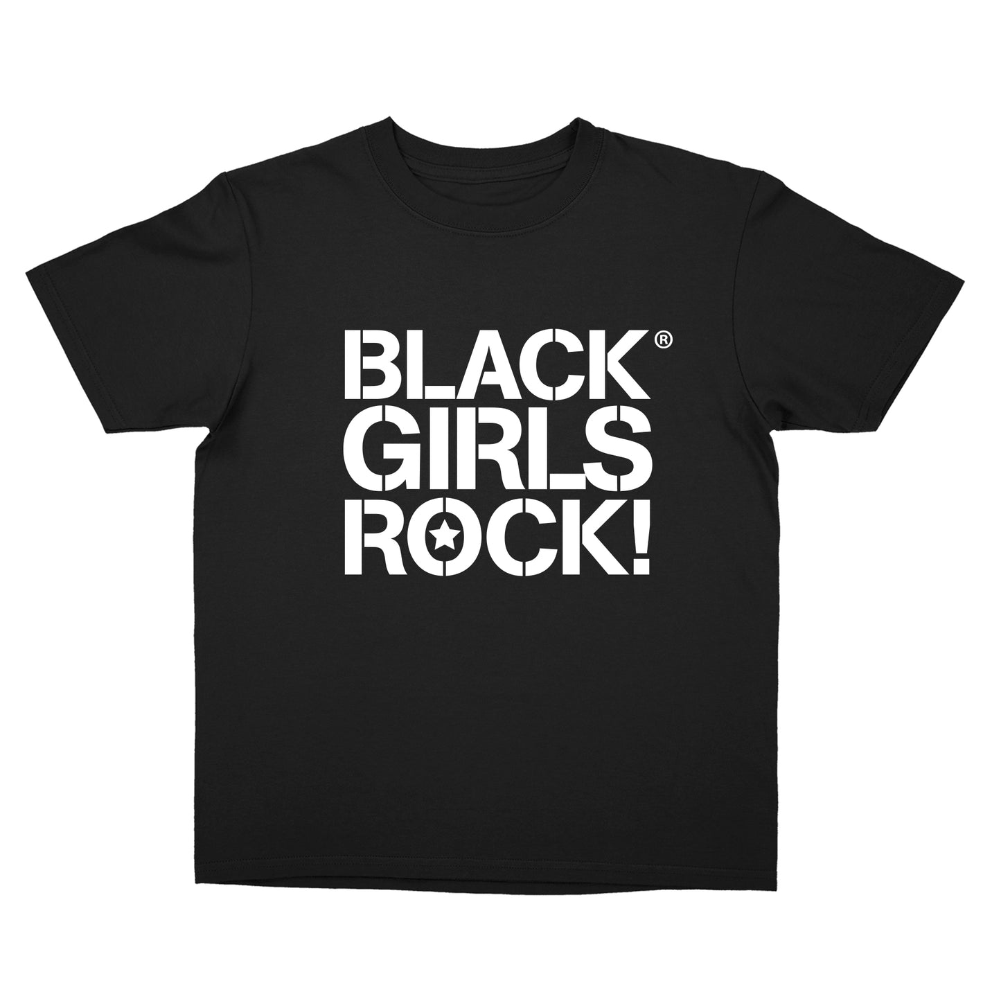 YOUTH Black Girls Rock Stencil Logo "Black" Tee