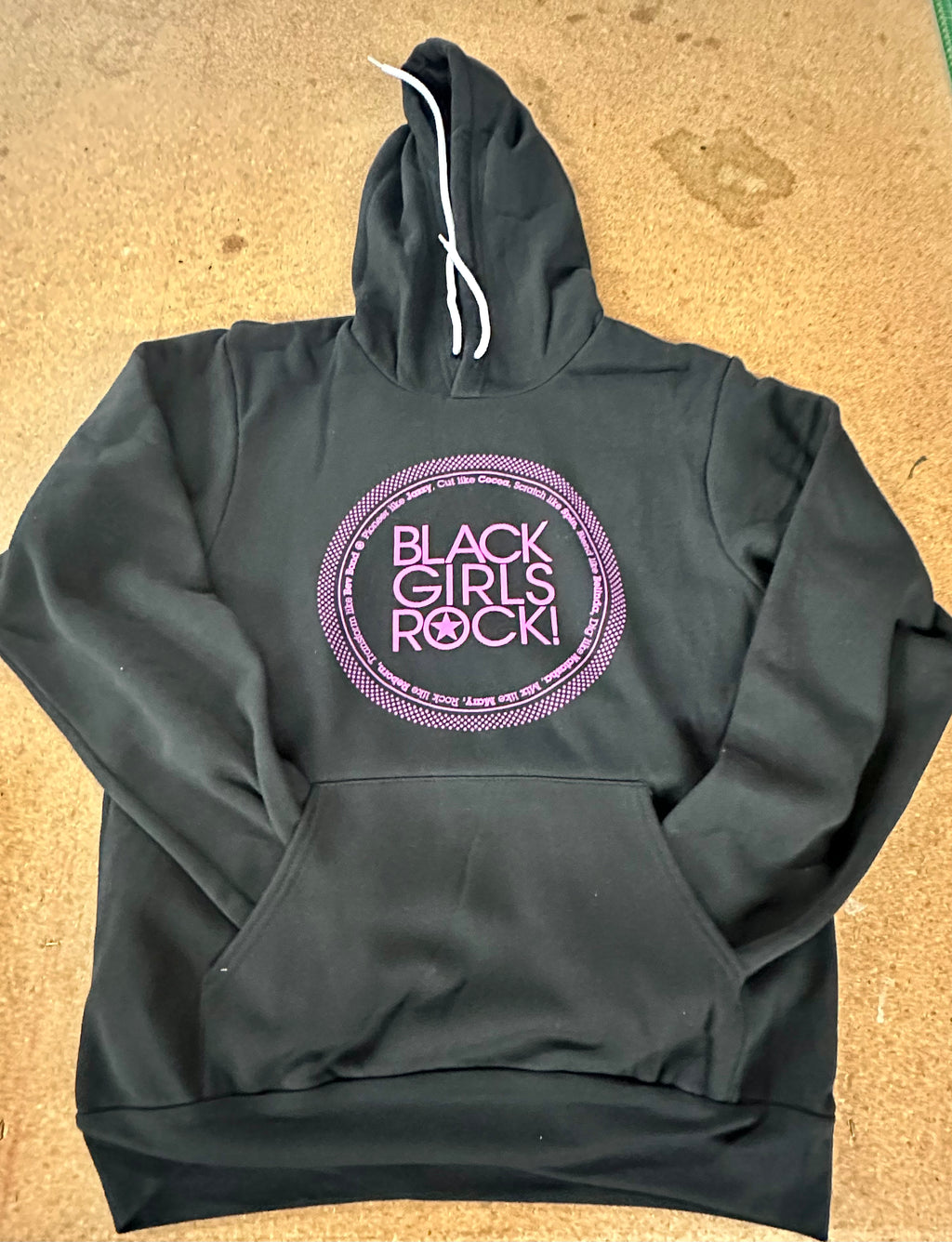 Black Girls Rock Purple Circle Logo "Black" Hoodie