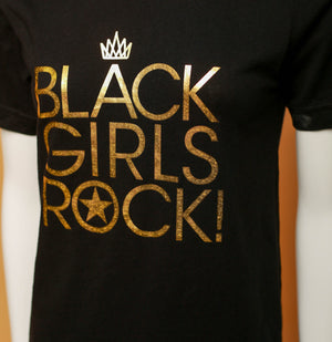 Black Girls Rock Crown Gold Foil Tee