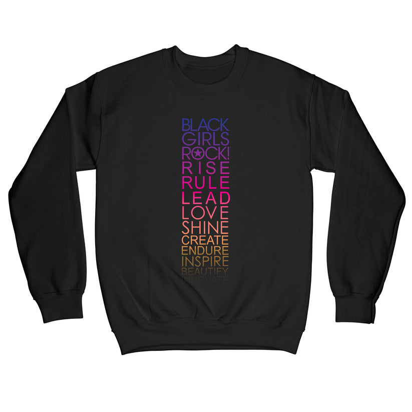 Rock It All Black Crewneck