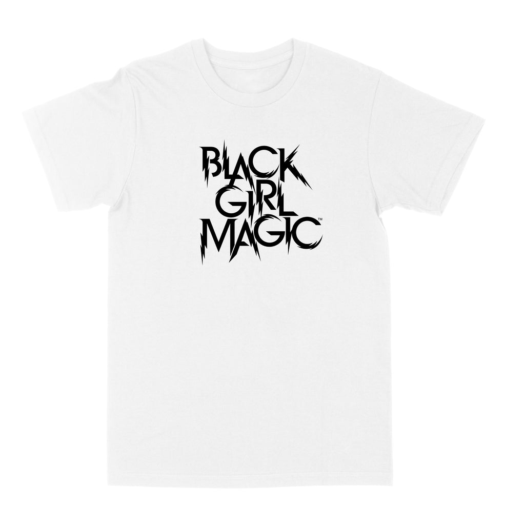 Black Girl Magic Lightning Logo "White" Tee