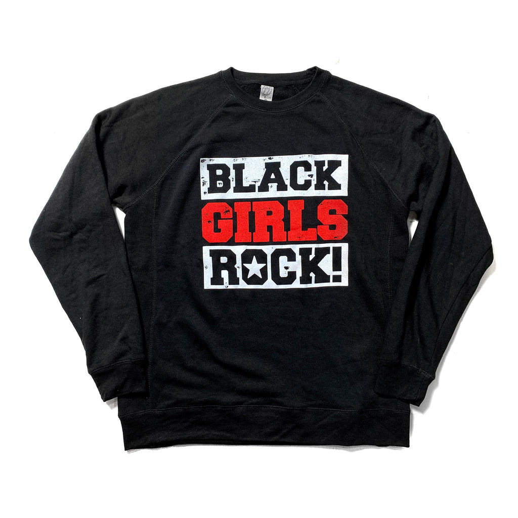Black Girls Rock Red/White Blocks "Black" Crewneck