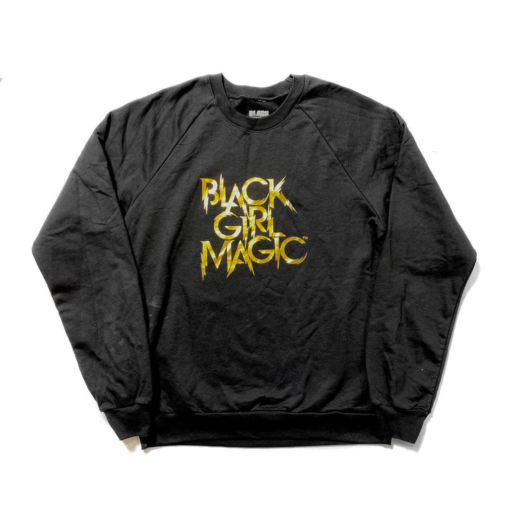 Black Girl Magic Gold Foil Logo "Black" Crewneck