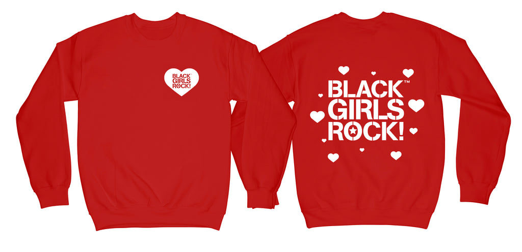 Black Girls Rock Hearts "Red" Crewneck